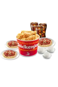 Chickenjoy w/ Regular Fries & Jolly Spaghetti rice and drink